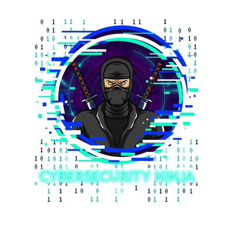 Cybersecurity Ninja Code Programmer Nerd