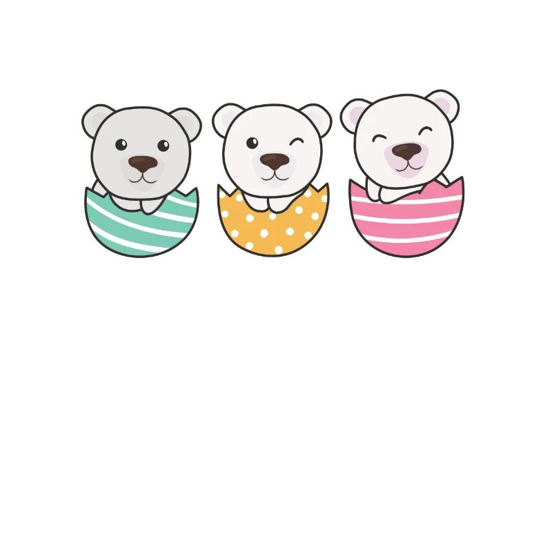 süße Eisbären zu Ostern mit Ostereiern Eisbär
