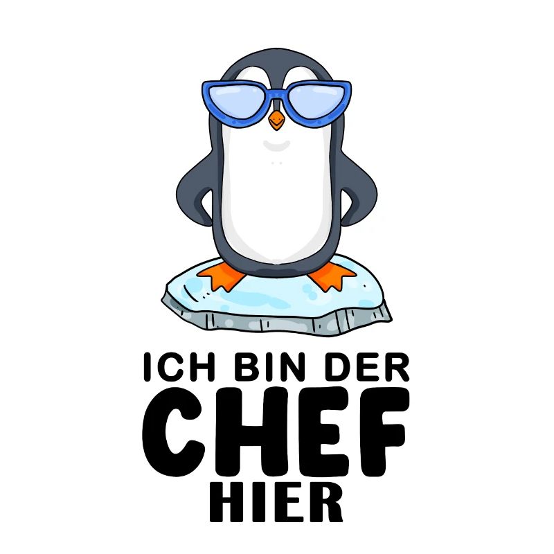 cooler Pinguin Chef Spruch