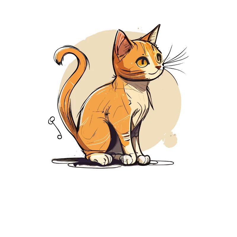 Dessin animé de chat mignon