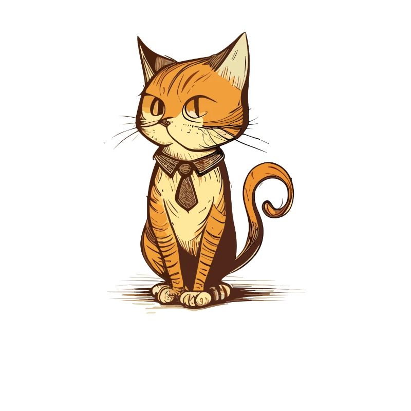 Dessin animé de chat mignon
