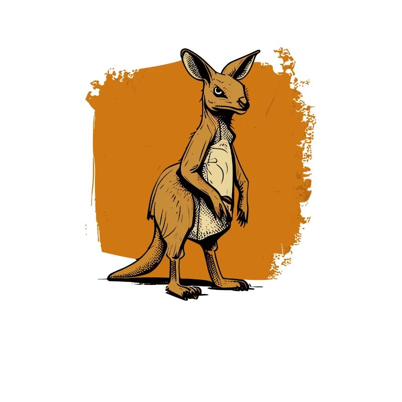 Kangaroo comic cartoon style