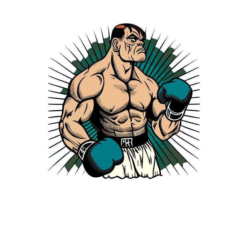 Boxer in comic style