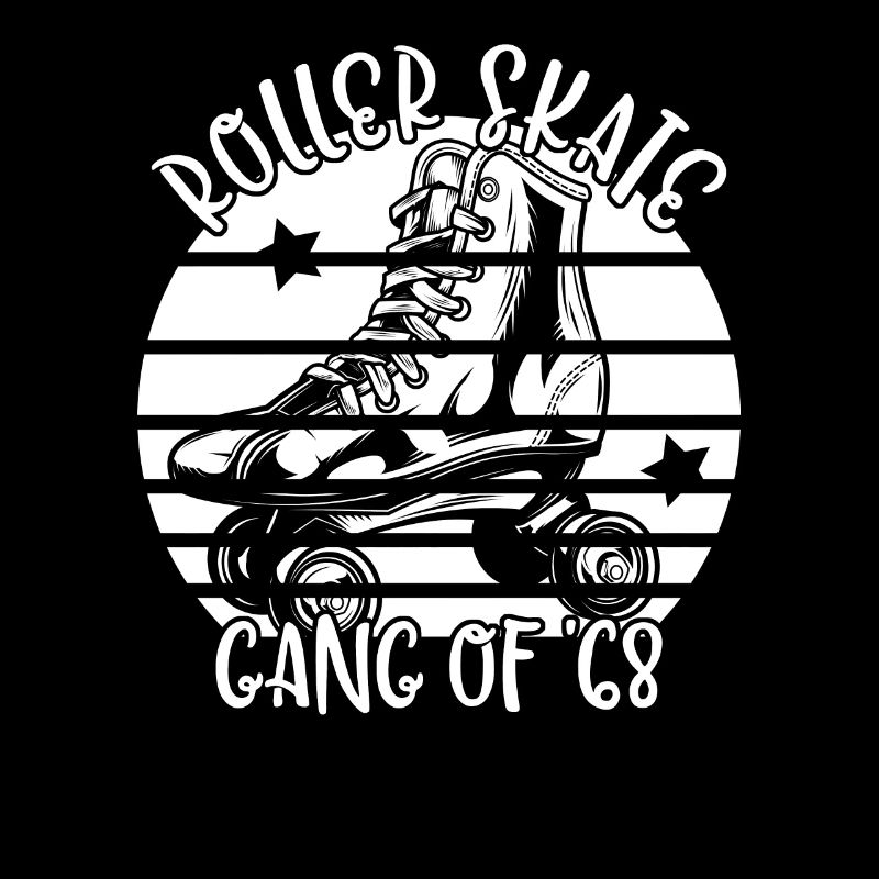 Rollschuhfahrer Rollerskates Rollschuh Gang 1968