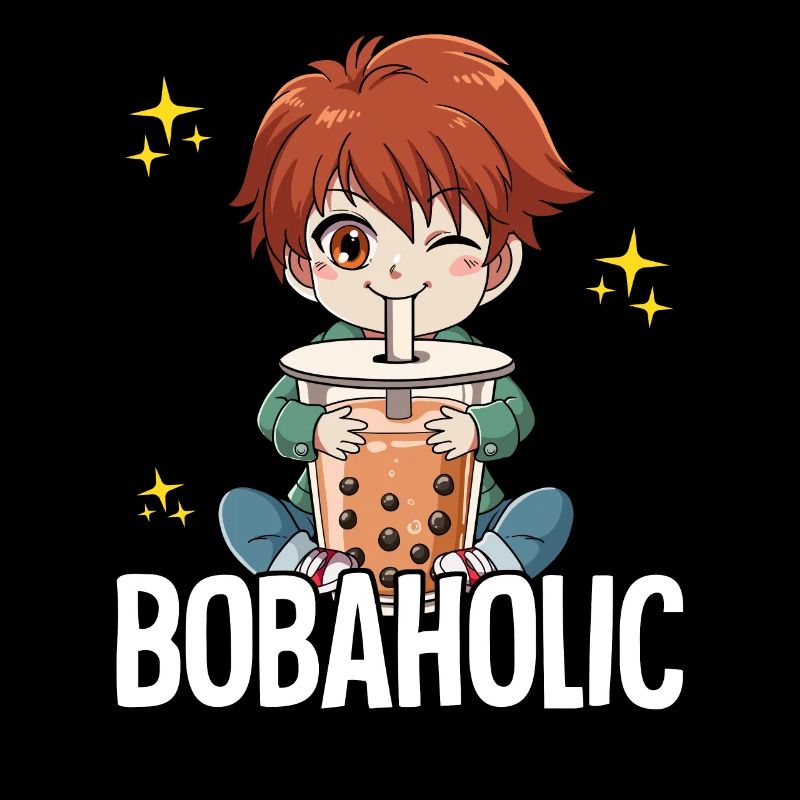 Bubble Tea Anime Boy Boba Tea Bobaholic