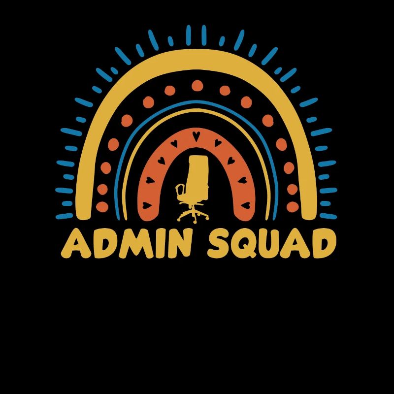 Admin Squad Boho Rainbow Outfit Administrativ
