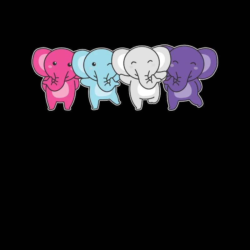 Multisexual Flag Pride LGBTQ Cute Elephant