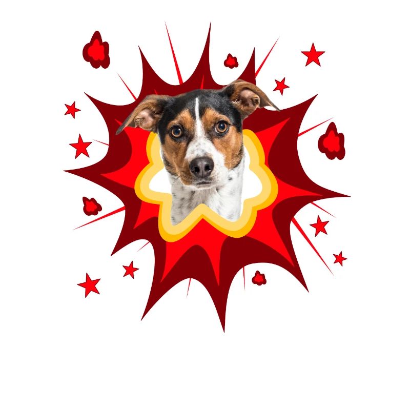 Conception de chien comique - Pow - Ratonero