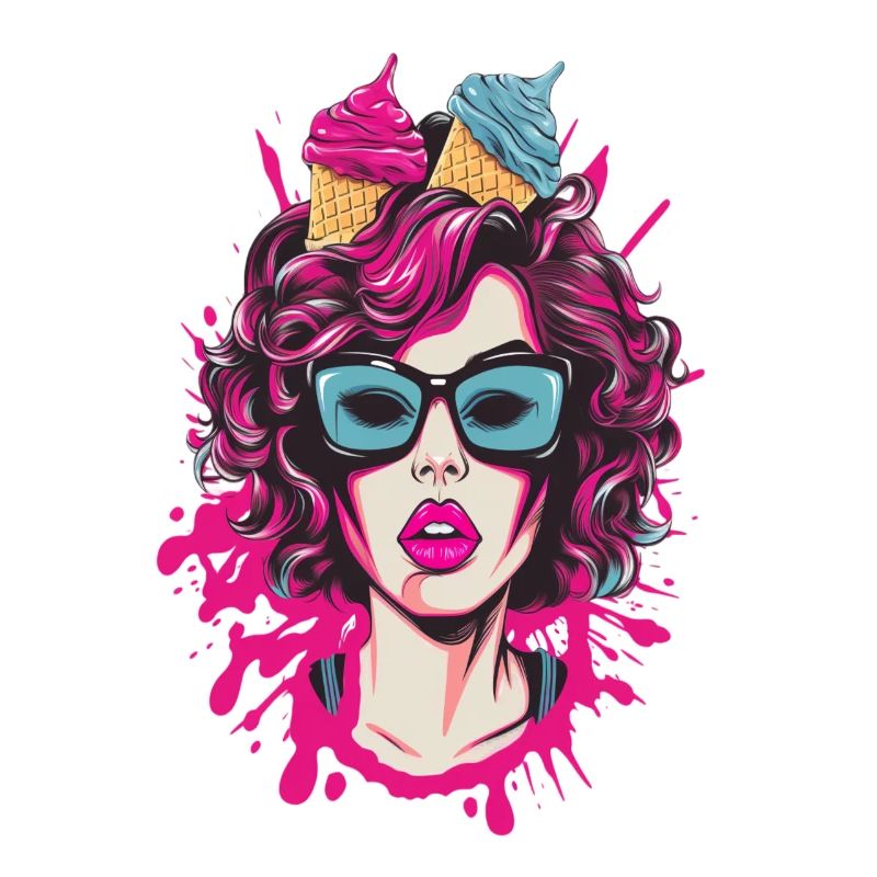 Lebendige Pop-Art Comics Schwester