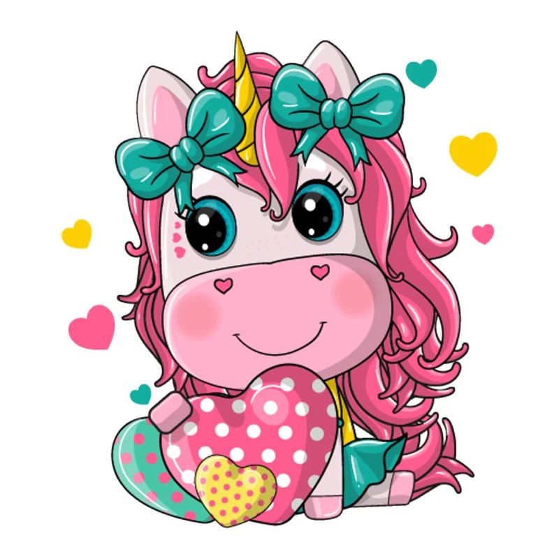 Einhornmädchen mit Herz