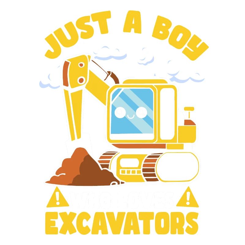 Nur ein Junge, der Bagger liebt