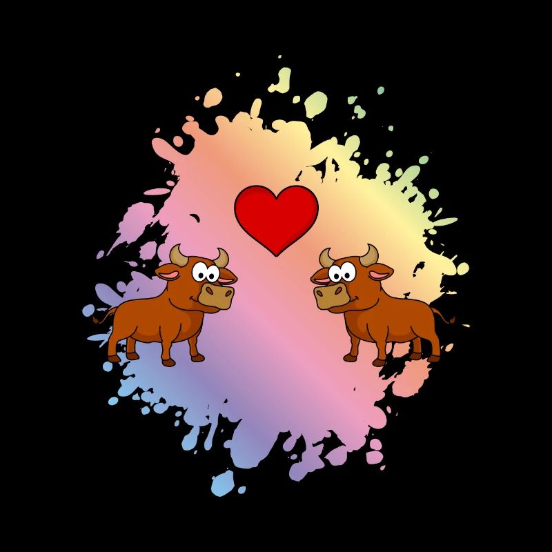 Stier Comic Paar Liebe