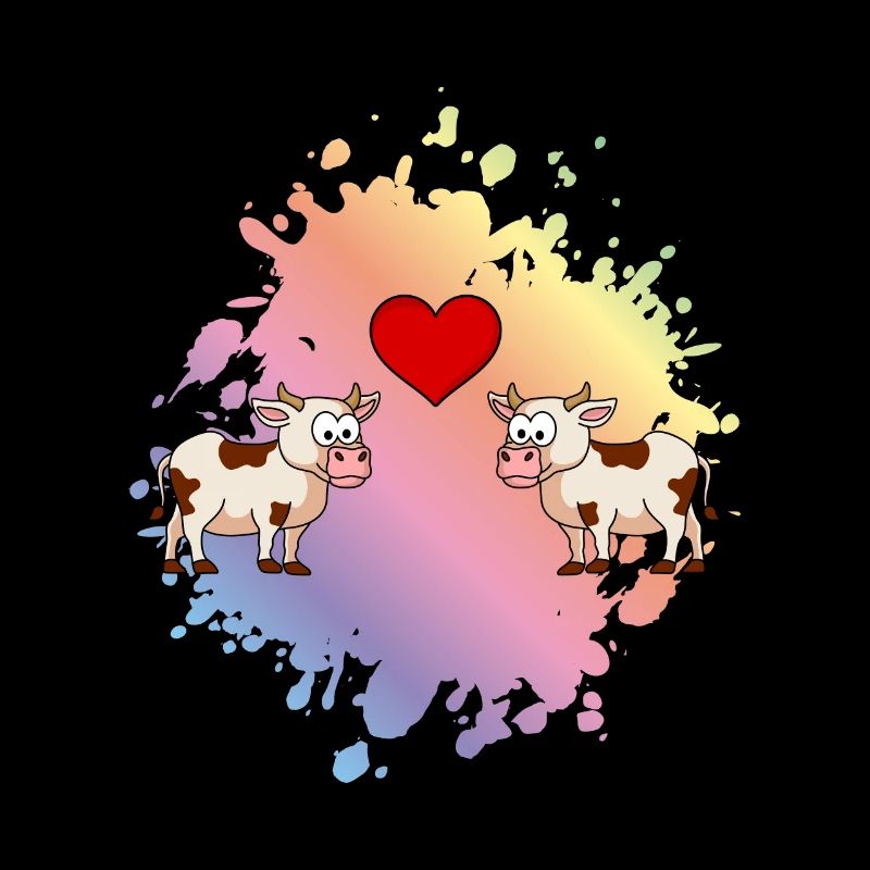 Kuh Comic Paar Liebe