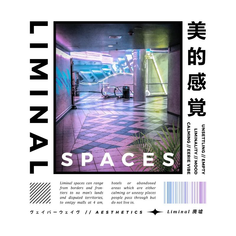 Liminal Spaces Retro 80s & 90s Backrooms Vaporwave