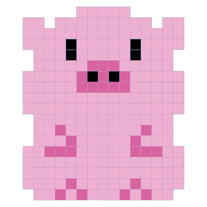 A pixelated piglet