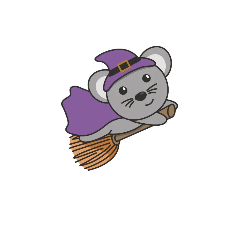 Mouse Halloween Witch Kids Witch Costume
