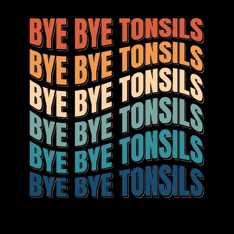 Bye Bye Tonsils Retro Mandelentzündung Geschenk