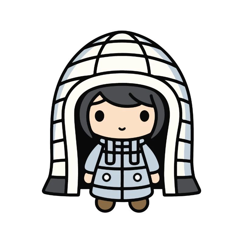 Eskimo Igloo Winter Comic