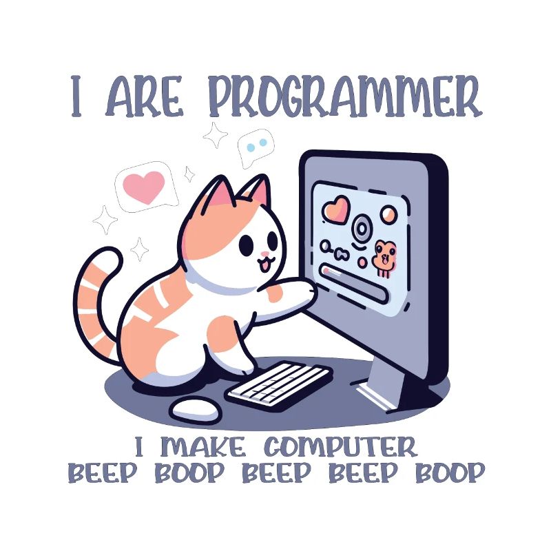 Je suis programmeur, drôle de chat