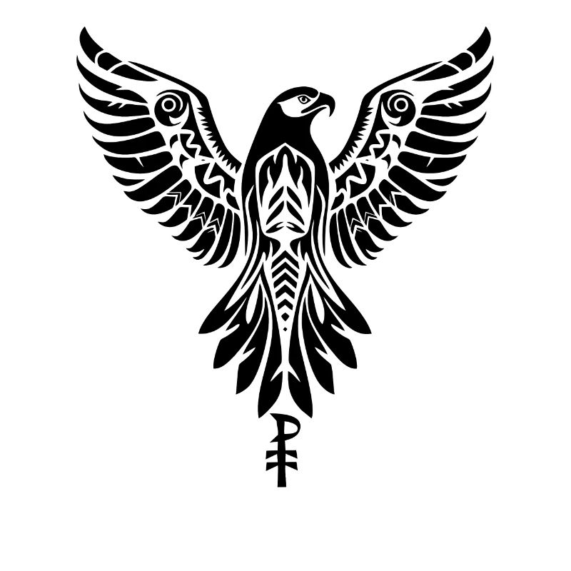 Emblem eines Raubvogels oder Adlers