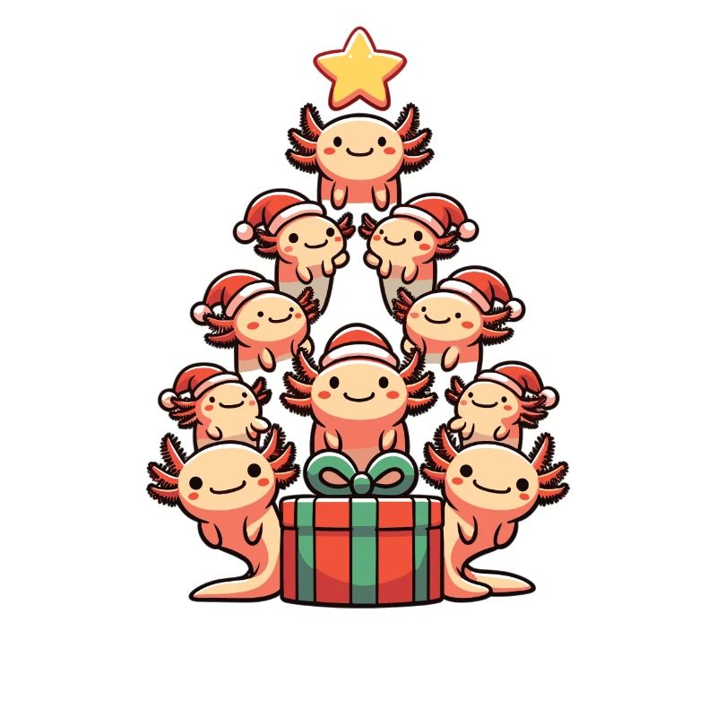 Arbre de Noël Axolotl Joyeux Noël