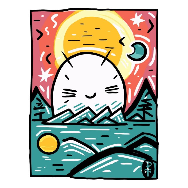 Créature mignonne se cachant dans la nature