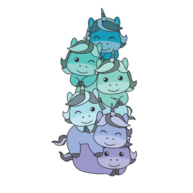 Neptunic Flag Pride LGBTQ Cute Unicorn Stack