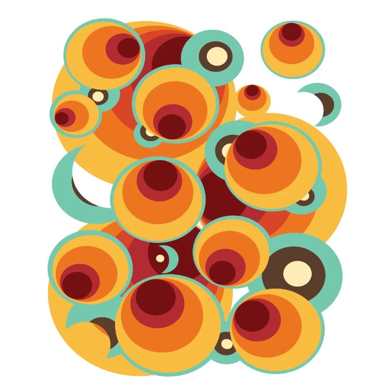 Abstract Polka Dot Ball Circle Pattern