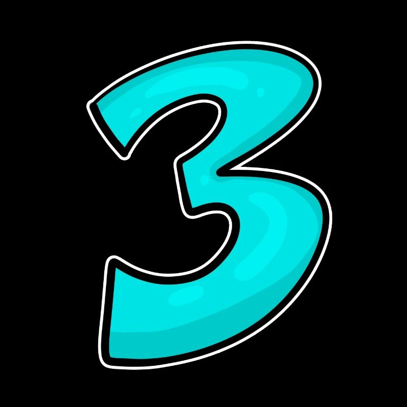 Three - 3 - Number 3 - Number 3