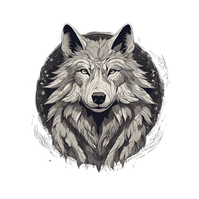 Mystical Wolf Head