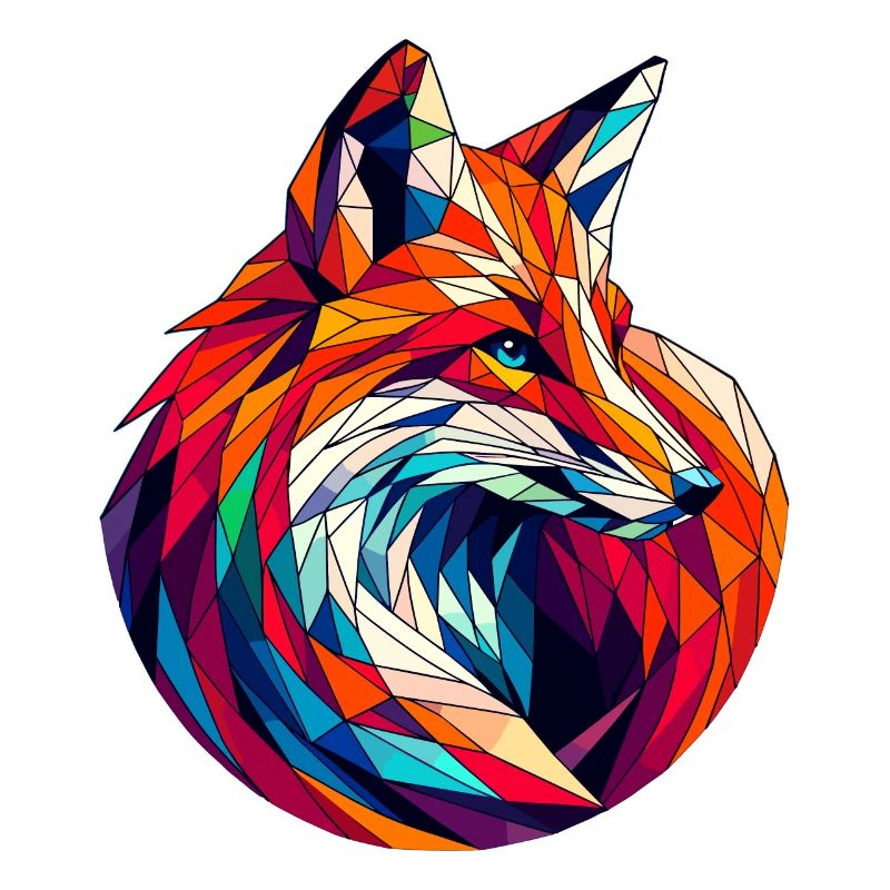 Fox in polygon illustration