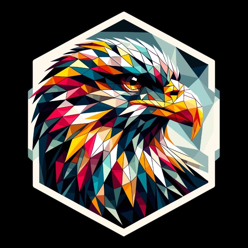 White-tailed eagle in polygon representation