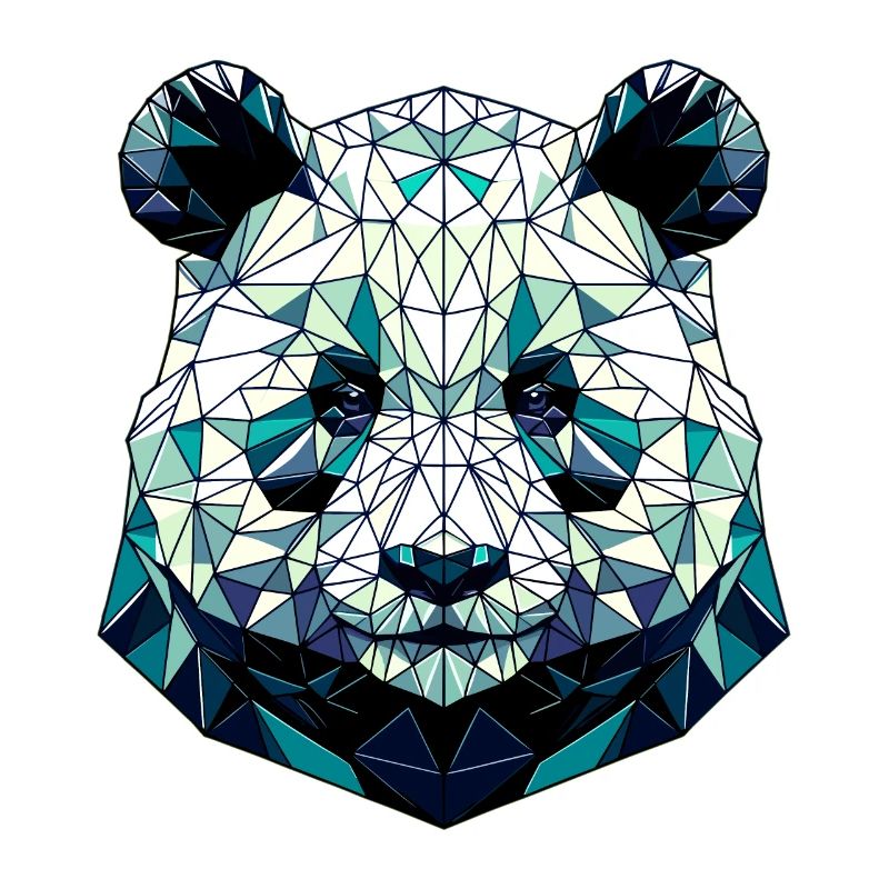 Panda dans la représentation polygonale