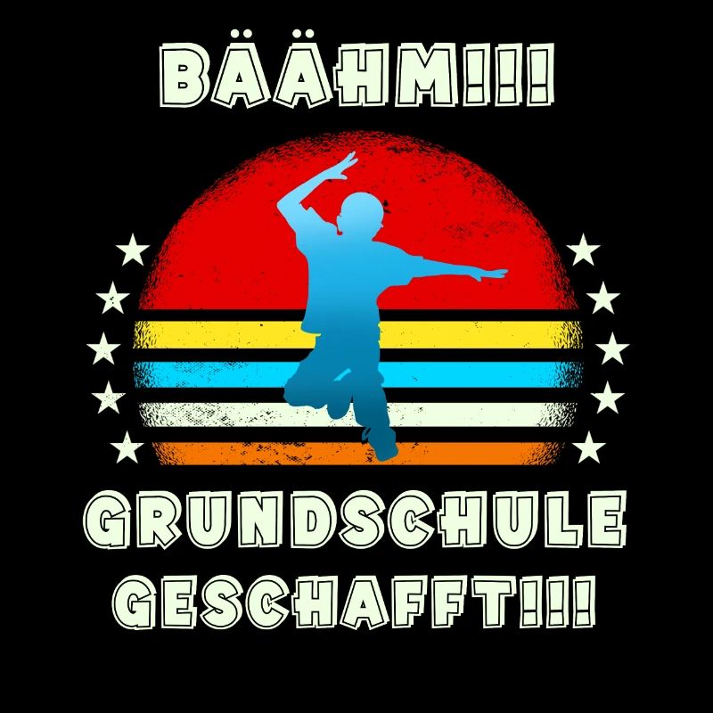 Bäähm Grundschule ist Geschafft ein dabbing Junge