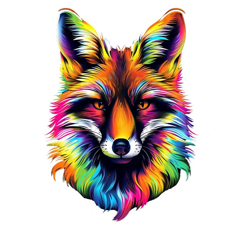 Fox Pop Art Farverige Fox Lover Red Fox Fox Foxes