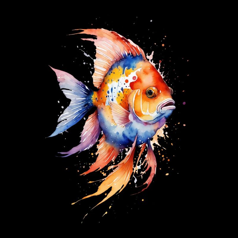 Aquarelle de poisson tropical vibrant