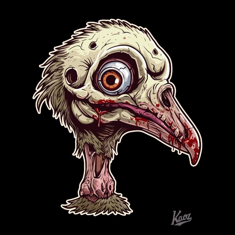 Oiseau d’autruche zombie oiseau