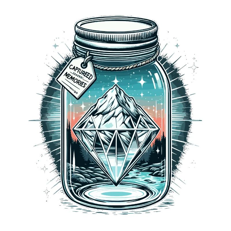 Diamant Eisberg im Einmachglas