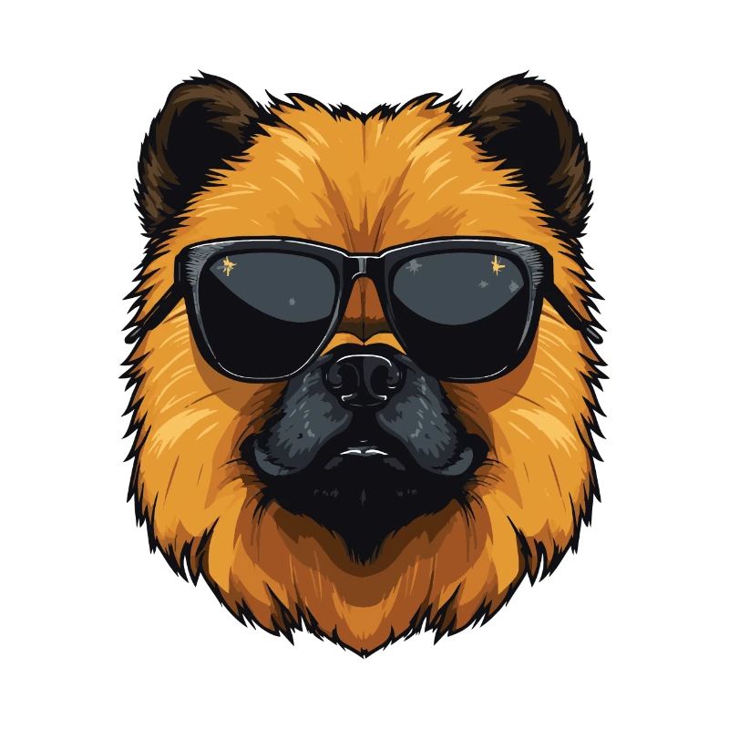 Chow Chow Dog Cool Head Party