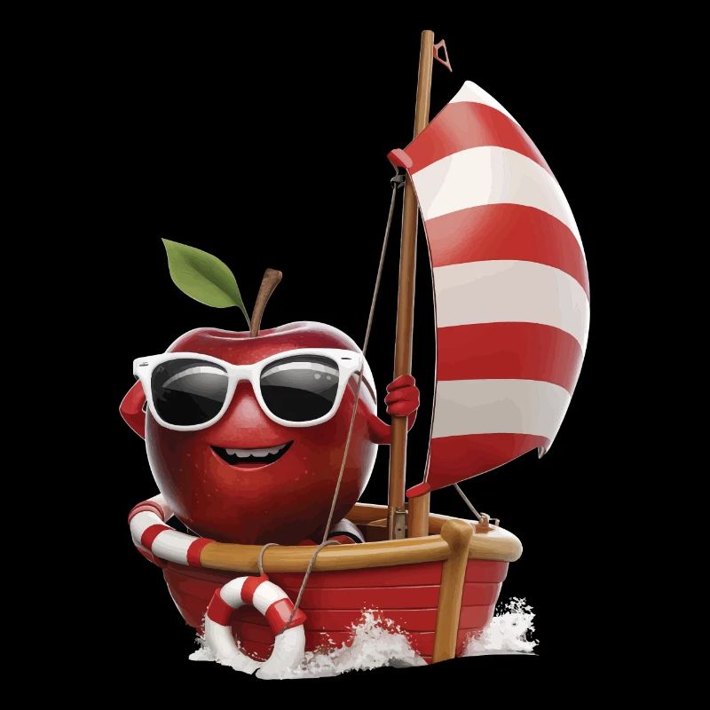 Obst Apfel Bootfahren Geschenk