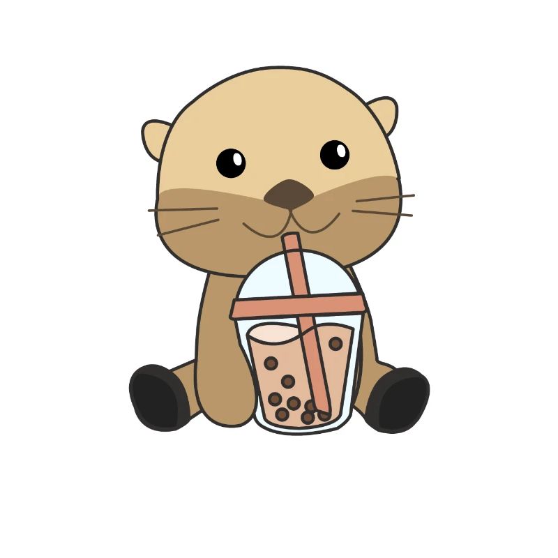 Otter Bubble Tea Otter Cute Animals