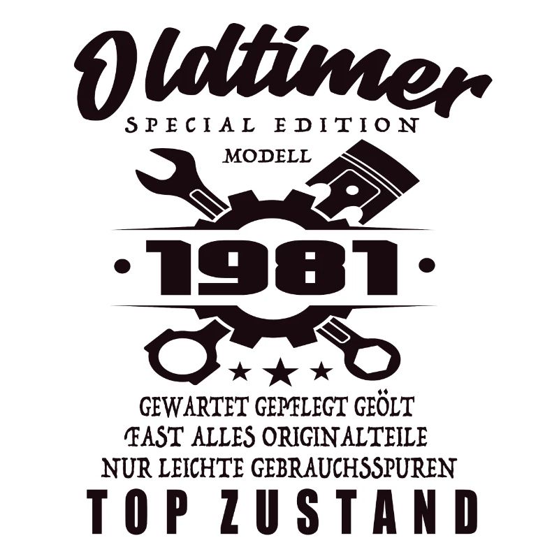 Oldtimer Special Edition Modell 1981 Geburtstag