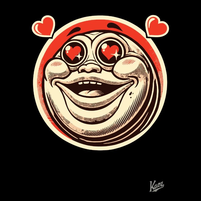 Dicker Mann mit Herzen der Liebe