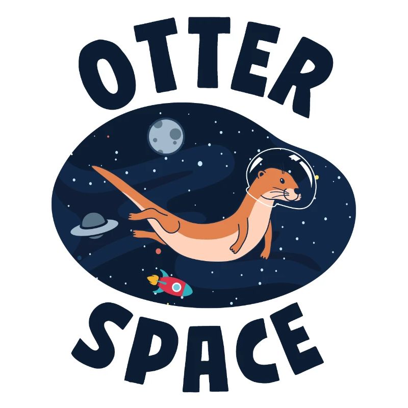 Otter Pun Astronaute des sciences de l’espace