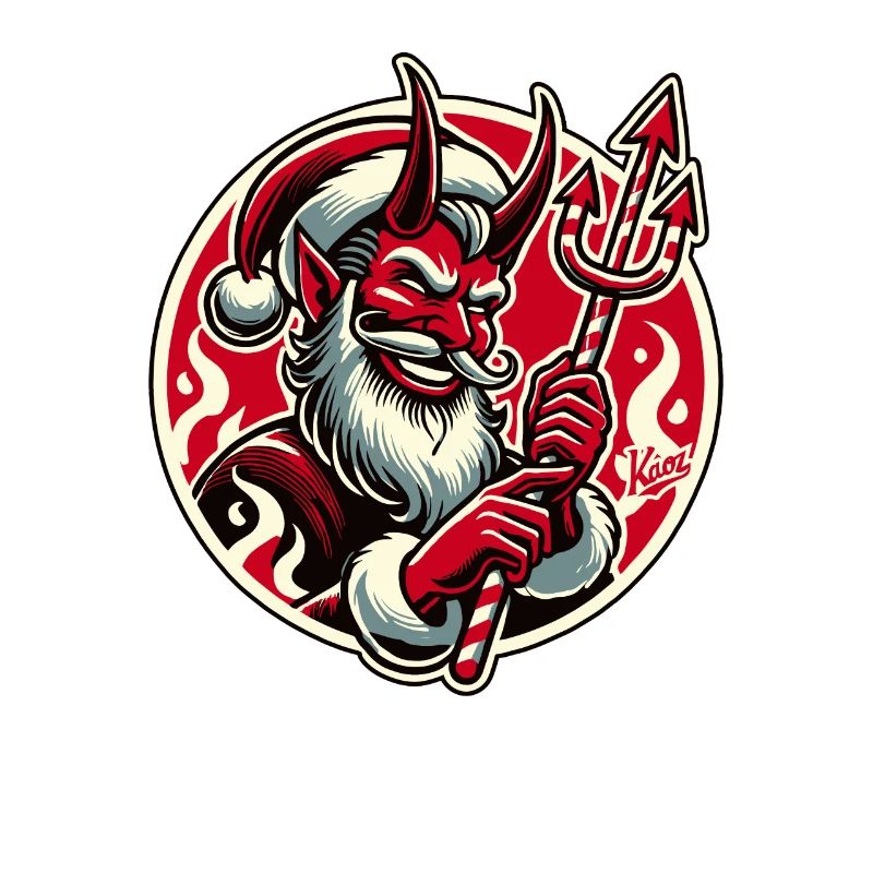the candy cane villain devil Santa