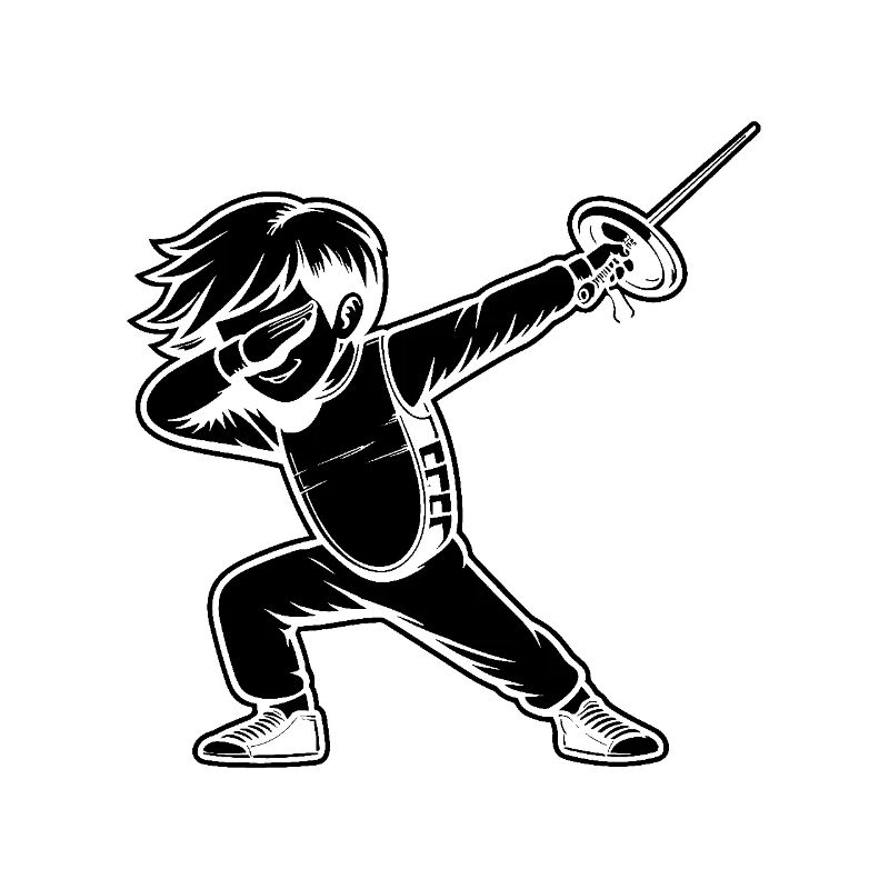 Doublage Garçon Escrimeur Clôture Épée Épée Escrime