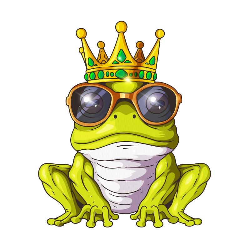 Cool Frog Prince Royalty Toads King Crown