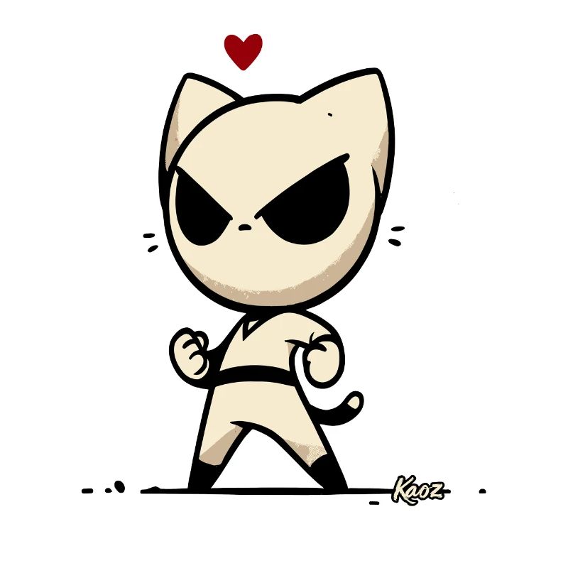 An elegant and stealthy ninja cat