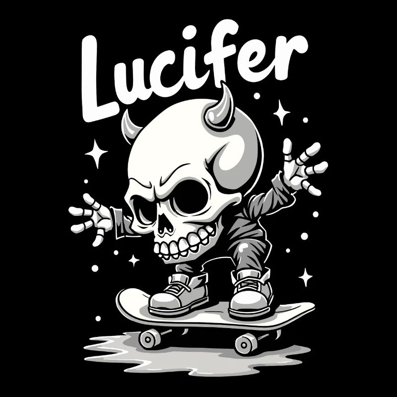 Skater Skeleton Lucifer Devilishly cool on the road