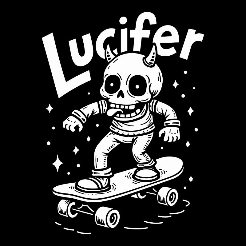 Skater Skeleton Lucifer Devilishly cool on the road